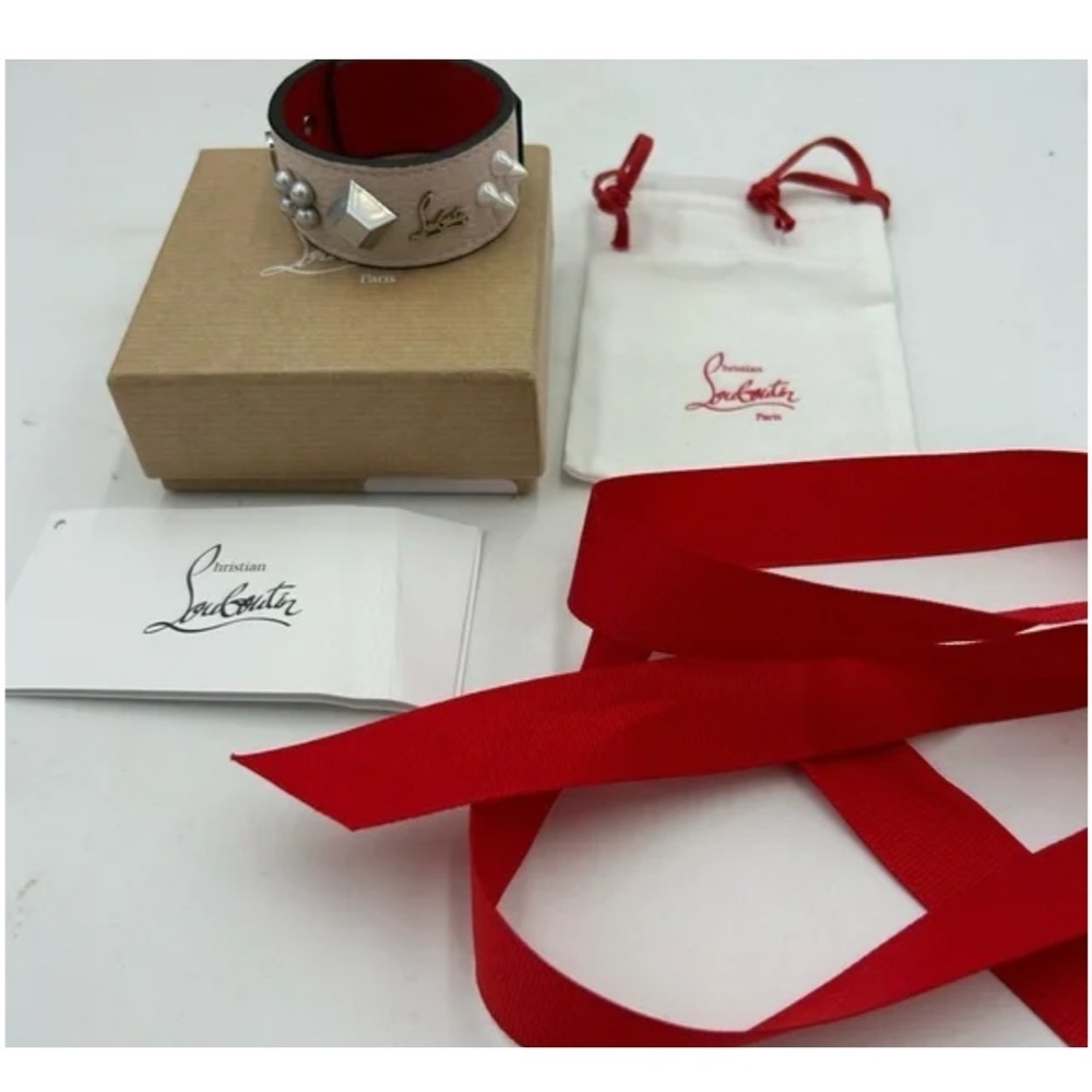 Christian Louboutin Paloma spike embellished leather bracelet. NWT. - Picture 5 of 6